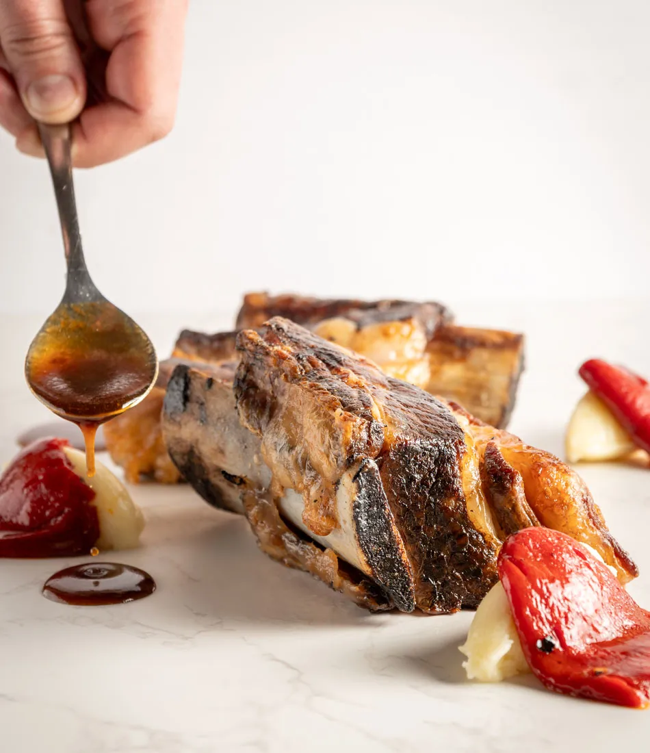 Salsa Lingote de costilla confitada
