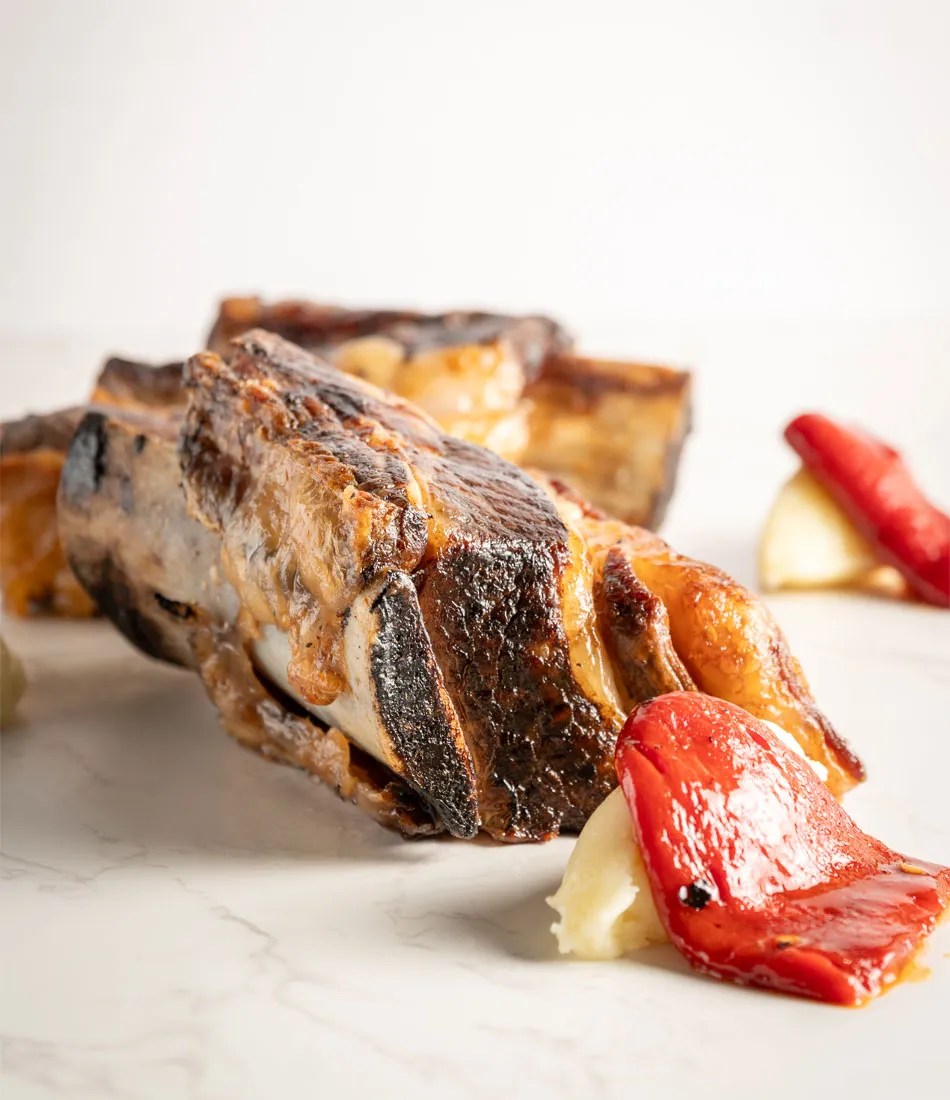Confit beef rib block