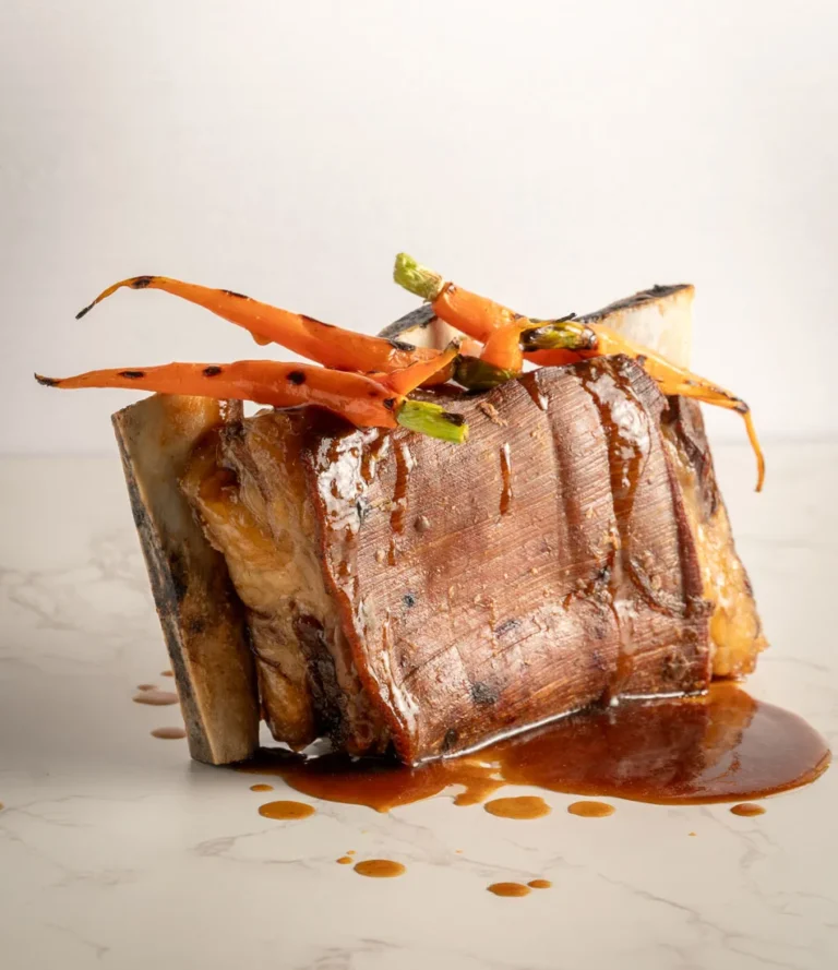 Confit Beef Rack Presentation