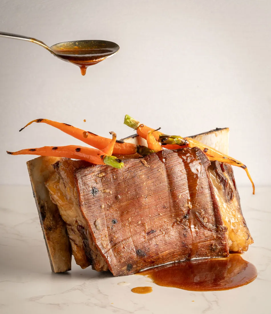 Serve Confit Beef Rack
