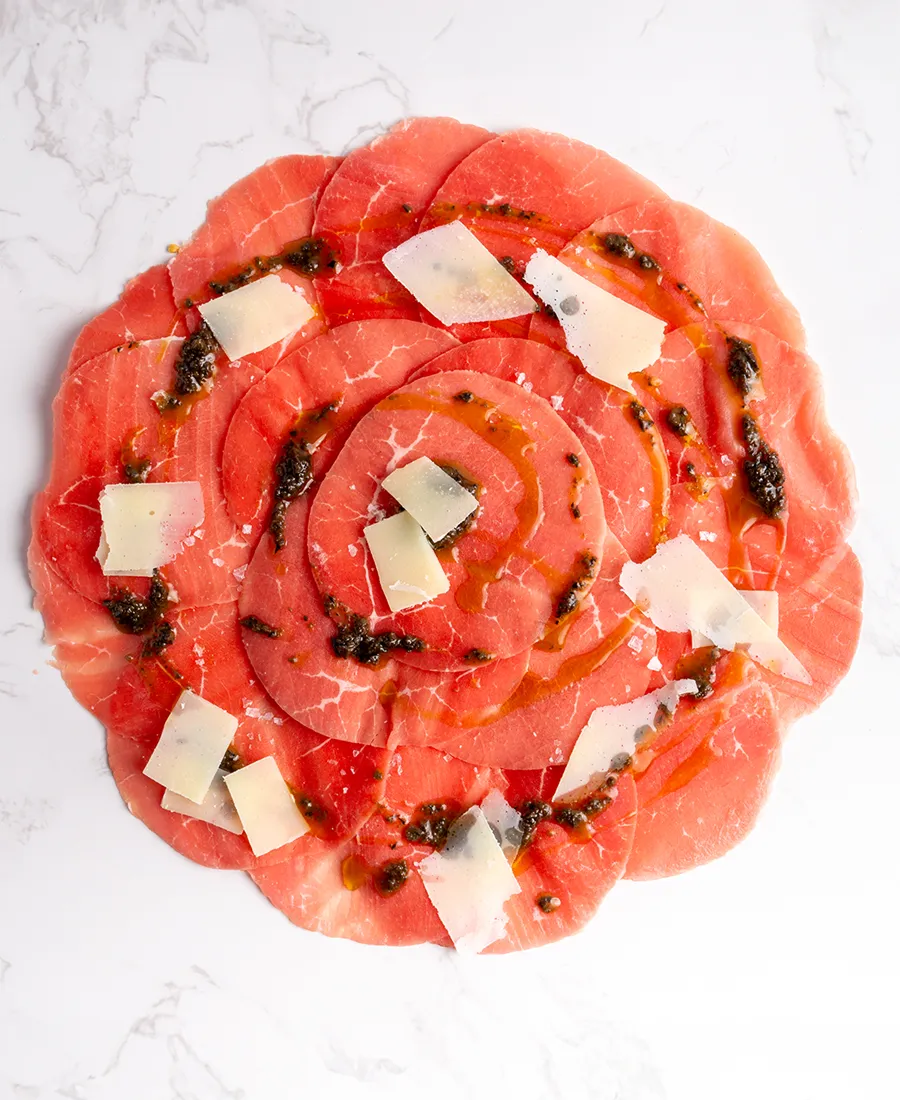 Carpaccio de vacuno Level Cook