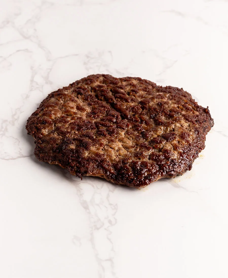 Ready-to-heat gourmet burger