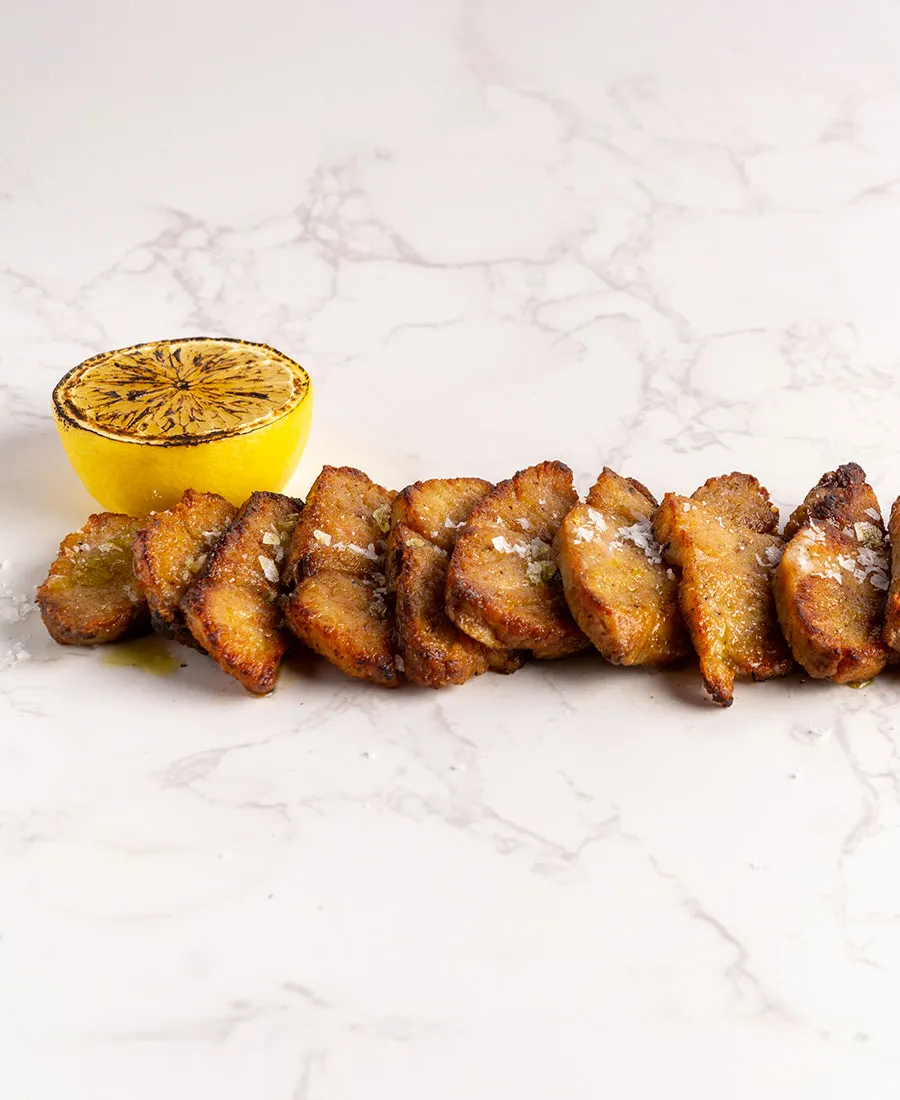 Roasted veal sweetbread confit with lemon