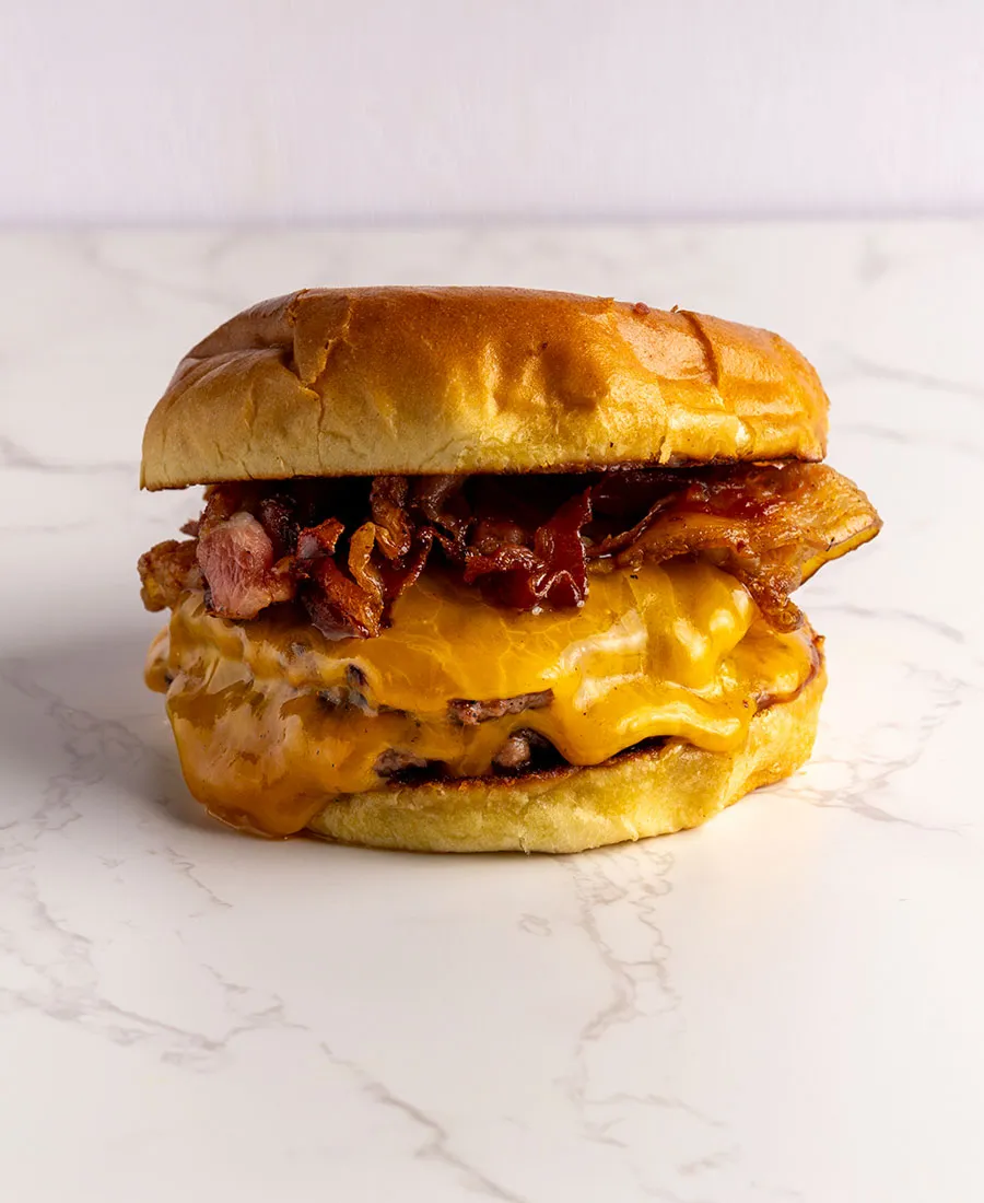 Sugerencia de presentación smash burguer lista para calentar Level Cook